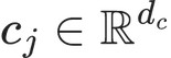 c_j\in\mathbb{R}^{d_c}
