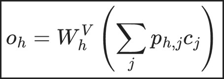 \boxed{ o_h = W_h^V \left( \sum_jp_{h,j}c_j \right) }