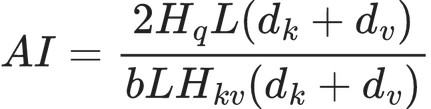 AI = \frac{2H_qL(d_k+d_v)}{bLH_{kv}(d_k+d_v)}
