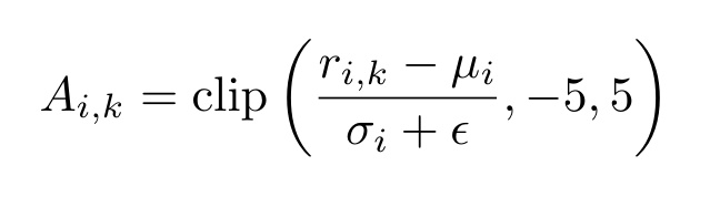 DuplexPO 使用 group-normalized advantage，保留同一窗口内多个 continuation 的相对好坏。